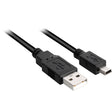 Kabel Sharkoon USB-A 2.0 > mini USB-B (czarny, 2 metry, podwójne ekranowanie)