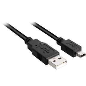 Kabel Sharkoon USB-A 2.0 > mini USB-B (czarny, 2 metry, podwójne ekranowanie)