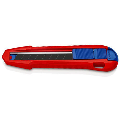Uniwersalny nóż do cięcia pudełek Knipex Cutix (czerwony niebieski, w zestawie ostrza noża 2)