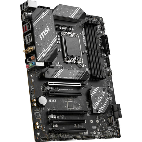 Płyta główna MSI B760 Gaming Plus Wi-Fi Socket 1700 (szary czarny, RAID, 2,5 GB LAN, Wi-Fi 6e, BT, dźwięk, ATX)