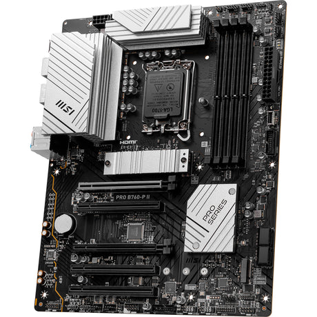 Płyta główna MSI Pro B760-P II z gniazdem 1700 (czarna, RAID, 2,5 GB-LAN, dźwięk, ATX)