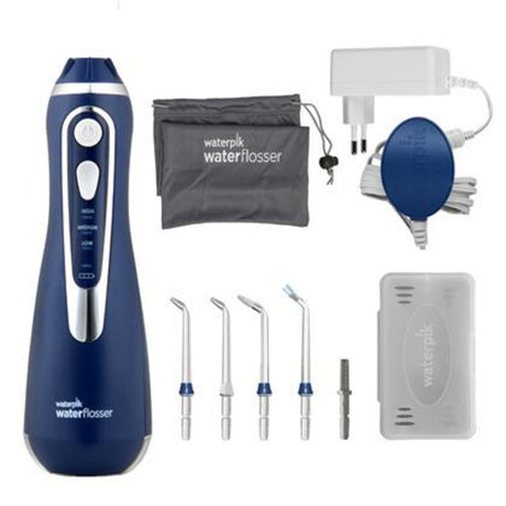 Waterpik WP-583 bezprzewodowy zaawansowany niebieski do pielęgnacji jamy ustnej (niebieski)