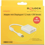 Delock adapter mini displayport > dvi (biały, 0,2 metra, 4k)