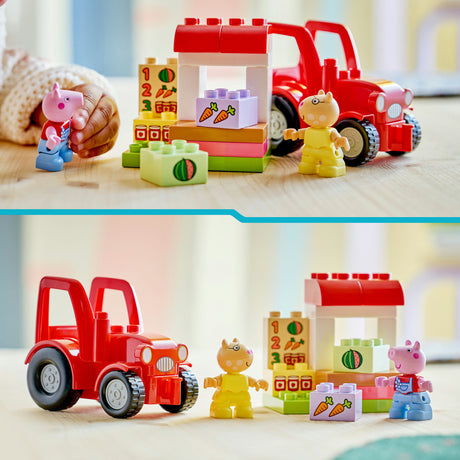Lego Duplo Świnka Peppa Traktor i stragan Zwierzęta dla małych dzieci - 10468