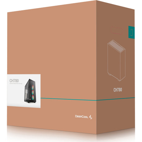 Obudowa Deepcool CH780 Midi Tower (czarna | 4x USB-A | 1x USB-C | RGB | szkło hartowane)