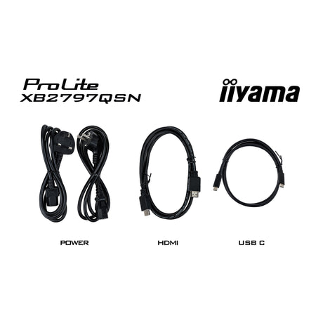 Monitor Iiyama prolite xb2797qsn-b1 27 (czarny, 75 Hz, HDMI, DisplayPort, USB-C, LAN, audio)