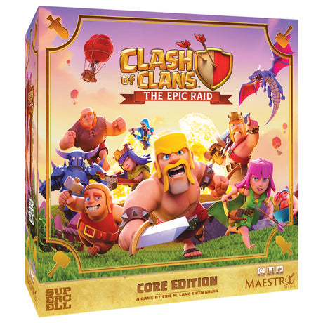 Asmodee Clash of Clans: epicka gra planszowa typu raid (angielski, 2–4 graczy, 45–90 minut, od 12 lat)