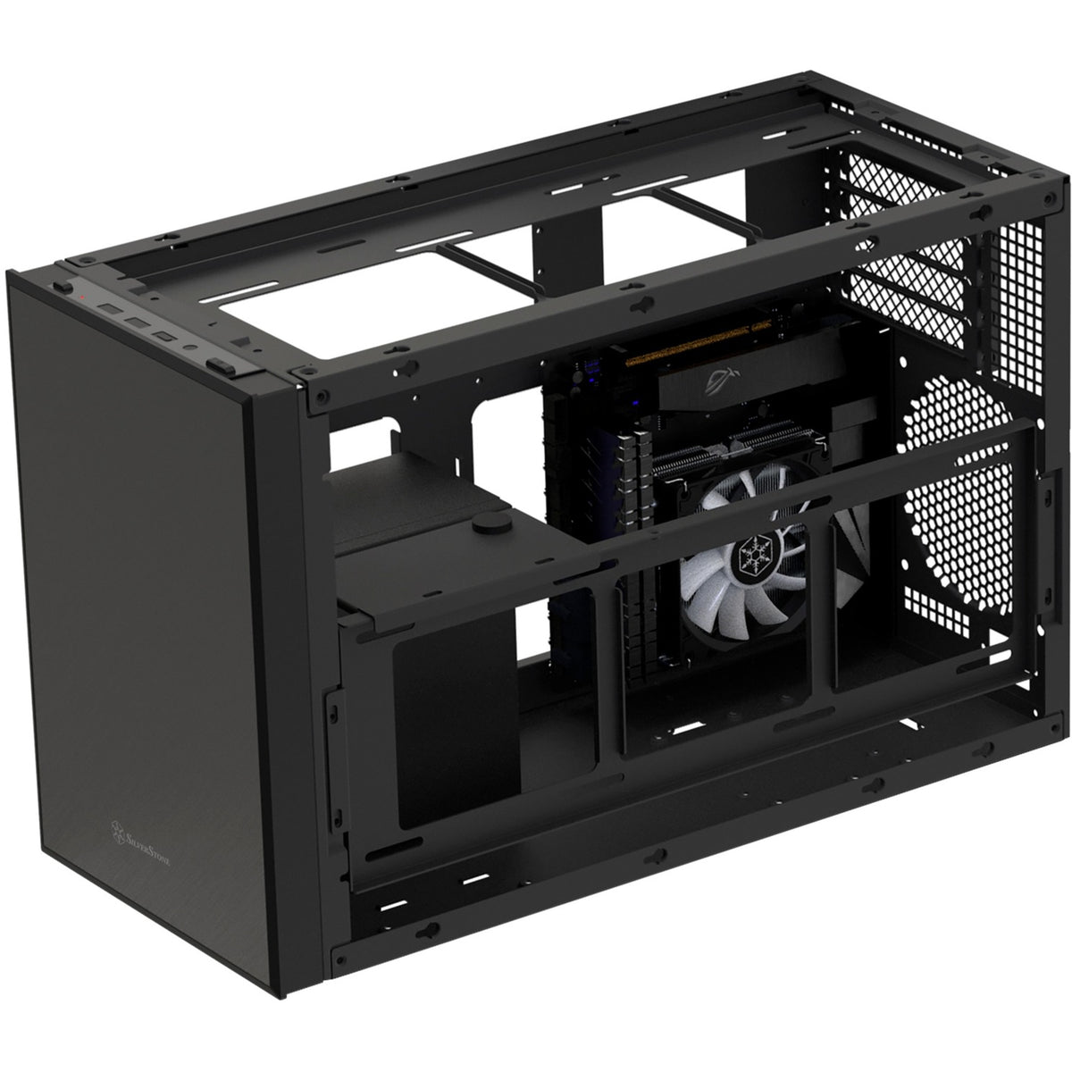 Obudowa mini tower Silverstone Sugo 17 (czarna | 2x USB-A | 1x USB-C)