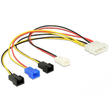 Delock kabel zasilający molex 4-pinowy męski > 4 x 2-pinowy wentylator