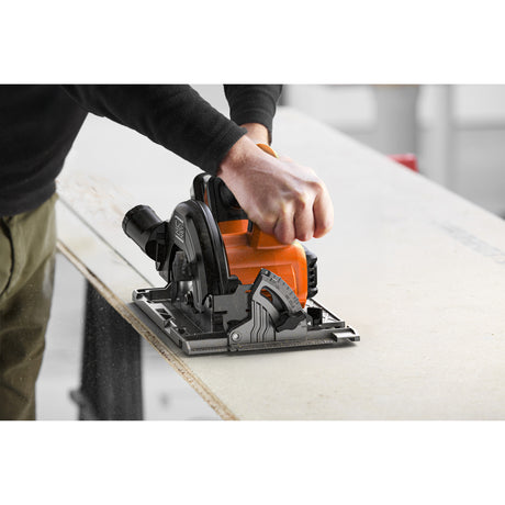 Bezszczotkowa piła tarczowa Black+decker 18 V Ręczna piła tarczowa 165 mm (czarno-pomarańczowa, akumulator i ładowarka nie wchodzą w skład zestawu)