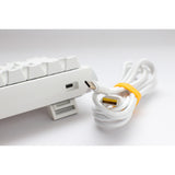 Ducky one 3 klasyczna, czysta biała klawiatura mechaniczna SF RGB (biała, układ US (Qwerty), wiśniowy MX brązowy, 65%, diody LED RGB, podwójny strzał PBT, możliwość wymiany podczas pracy, mechanika Quack)