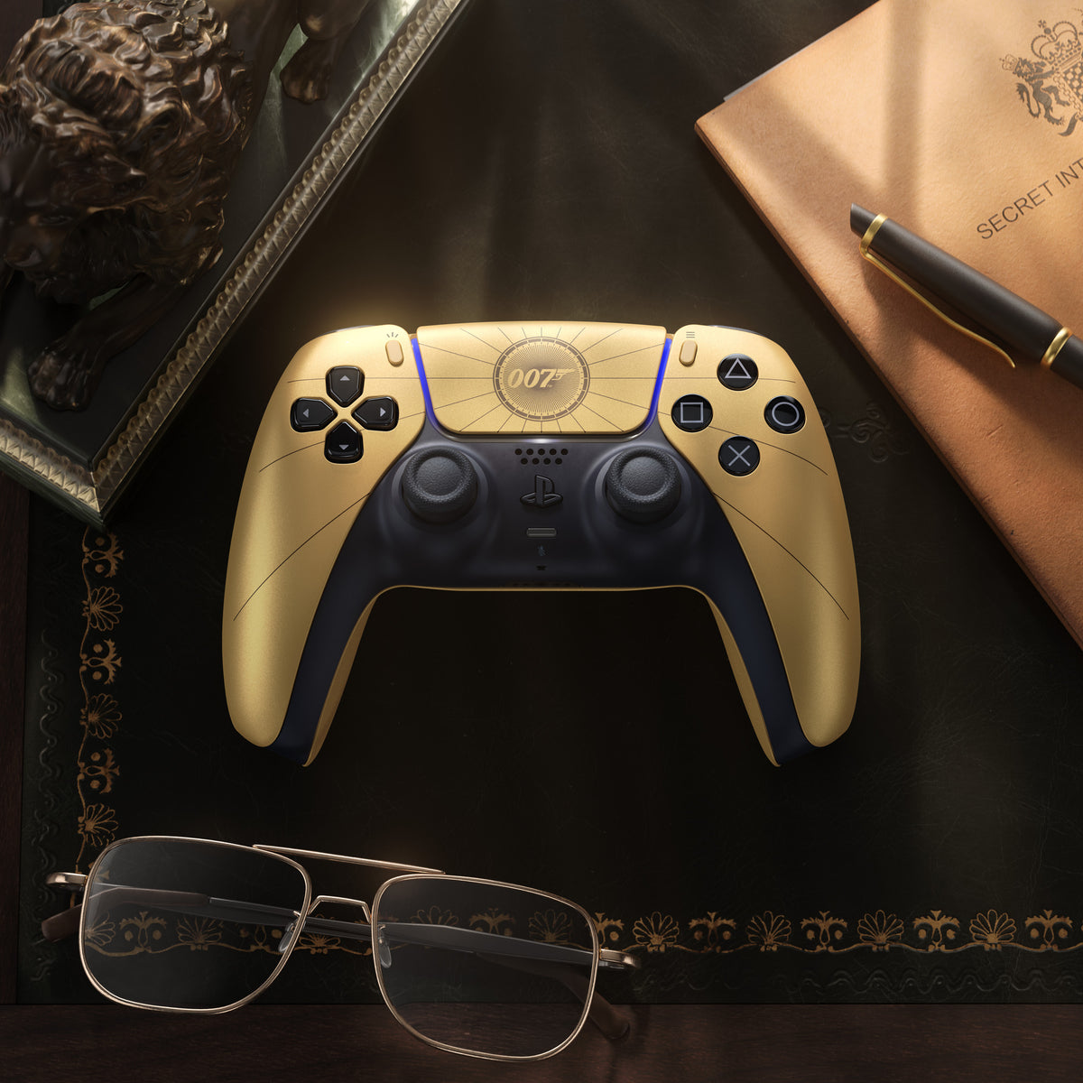 Bezprzewodowy kontroler interaktywnej rozrywki Sony Dualsense – edycja limitowana 007 First Light (złoto-czarny, do konsoli Playstation 5)