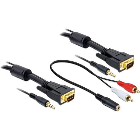 Delock kabel vga + dźwięk 5 m kabel męsko-męski (czarny, 84454)