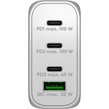 Szybka ładowarka wieloportowa Goobay USB-C PD (100 W) (biała)