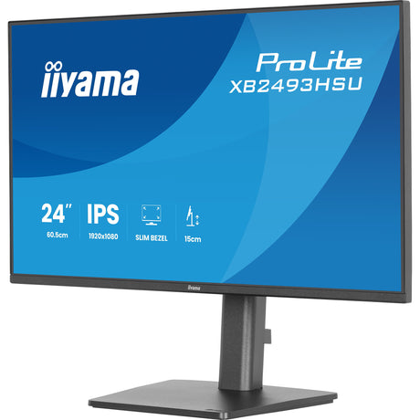 Monitor Iiyama prolite xb2493hsu-b1 23.8 (czarny (matowy), 120 Hz, HDMI, Display Port, USB, audio)