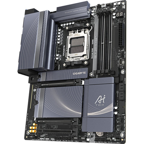 Płyta główna Gigabyte B850 AI Top Socket AM5 (czarno-szara, RAID, 2x 10 GB LAN, Wi-Fi 7, BT, dźwięk, ATX)