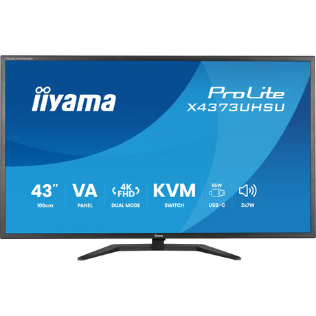 Monitor Iiyama prolite x4373uhsu-b2 42,5 4k UHD (czarny (matowy), hdmi, displayport, usb-c)
