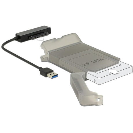 Delock Konwerter USB-A 3.2 > 22-pinowa wtyczka SATA (czarna, 0,15 m)