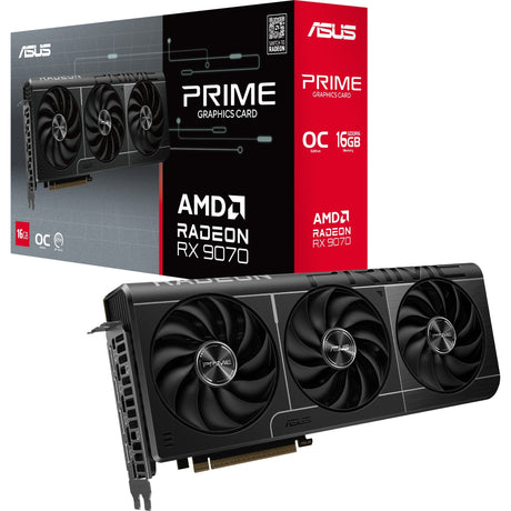 Karta graficzna Asus Prime Radeon RX 9070 OC (szara, 3x display port, 1x HDMI, RDNA4)