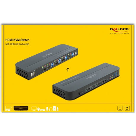 Delock Przełącznik HDMI KVM 4K 60 Hz z USB i dźwiękiem
