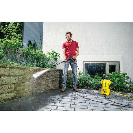 Myjka wysokociśnieniowa Kärcher K2 Power Control - 110 bar - 360 l h - 20 m² h - obsługa aplikacji - nadaje się m.in. małe samochody - rowery - meble ogrodowe - krzesła ogrodowe