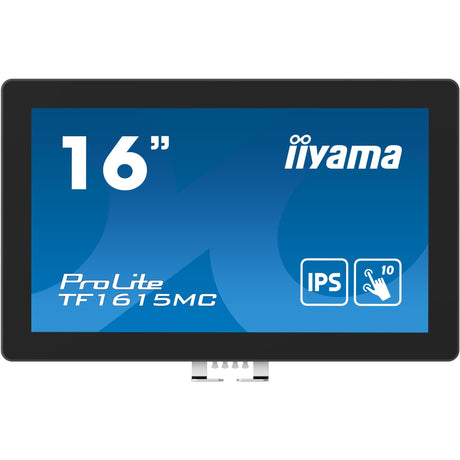 Monitor dotykowy Iiyama Prolite TF1615MC-B1 16 (czarny, HDMI, DisplayPort, VGA, USB-B, RJ-45)