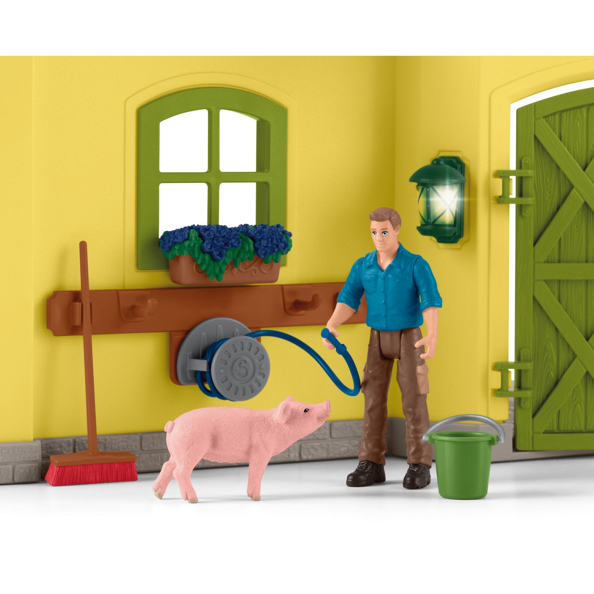 Świat farmy Schleich - duża stabilna, żółta figurka do zabawy