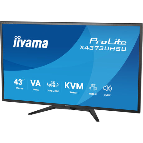 Monitor Iiyama prolite x4373uhsu-b2 42,5 4k UHD (czarny (matowy), hdmi, displayport, usb-c)