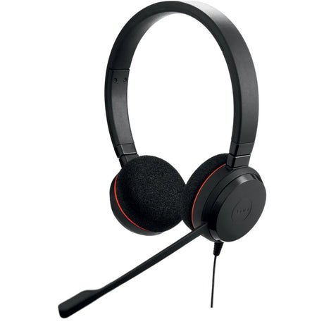 Jabra Evolution 20, zestaw słuchawkowy nauszny ms (czarny, USB-C, USB-A, stereo)
