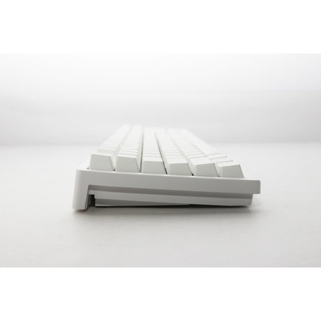 Ducky zero 6108 czysta biała mechaniczna klawiatura do gier rgb (biała, układ amerykański (qwerty), wiśnia mx2a speed silver, 100%, diody rgb, double-shot pbt, hot swap, 2,4 ghz | bluetooth | usb-c)