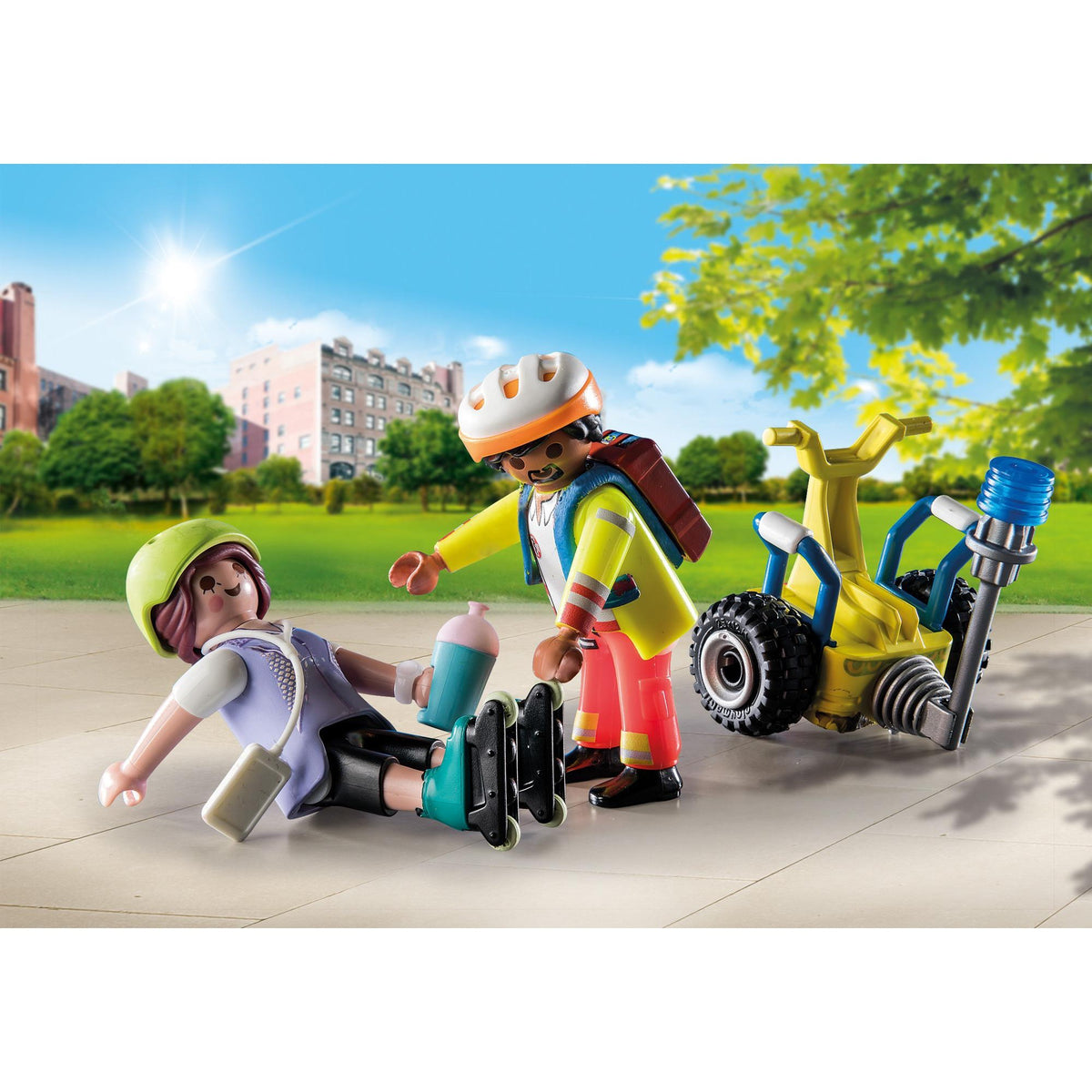 Playmobil miejskie życie - zestaw startowy ratunkowy z zabawkami do budowy segwaya (71257)