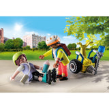 Playmobil miejskie życie - zestaw startowy ratunkowy z zabawkami do budowy segwaya (71257)
