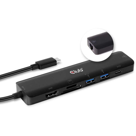 Stacja dokująca Hub 7 w 1 USB Type C Club 3D CSV-1592 (czarna)