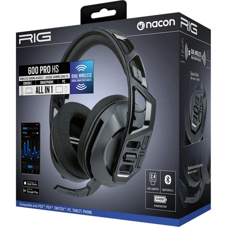 Nauszny zestaw słuchawkowy do gier Nacon rig 600 pro hs (czarny, playstation 5, playstation 4, Windows, Nintendo Switch, Android, iOS)