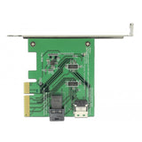 Delock Karta pci express x4 u.2 nvme do 1 x wewnętrzna sff-8654 4i + 1 x wewnętrzna sff-8643 – adapter niskoprofilowy (srebrny)