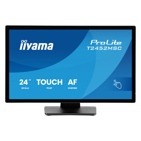 Monitor Iiyama prolite t2452msc-b2 24 z ekranem dotykowym (czarny, hdmi, displayport, usb, audio, dotykowy, 120hz)