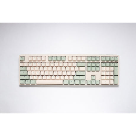 Ducky one 3 matcha, klawiatura (kremowa zieleń, układ us, wiśniowy mx brązowy, pbt double shot, hot swap)