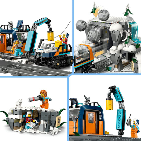 Zabawkowy pojazd LEGO City Pociąg badawczy na biegunie północnym - 60470