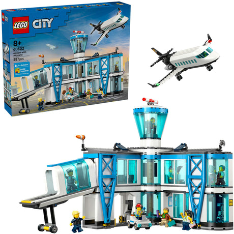 Lego City - lotnisko z zabawkami do budowania samolotów (60502)
