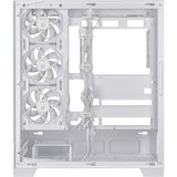 Obudowa midi tower Asus a31 plus (biała | 2x USB-A | 2x USB-C | szkło hartowane)