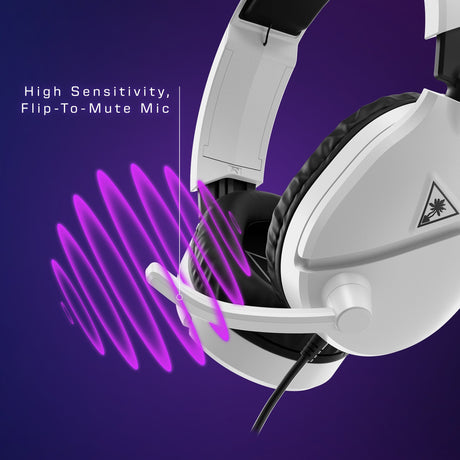 Zestaw słuchawkowy do gier nausznych Turtle Beach Ear Force Recon 70x White (2024) (biały, xbox series x|s, xbox one, ps4, ps5, switch, pc, mobile)
