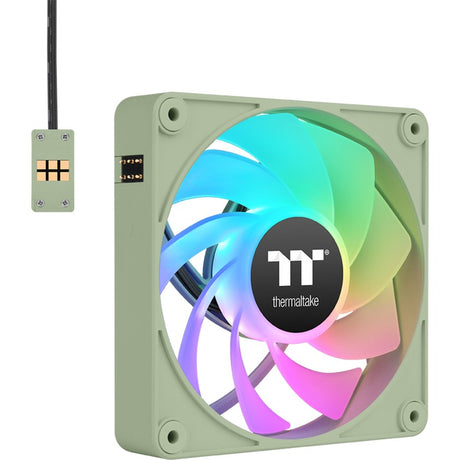 Thermaltake ct120 ex Reverse argb Sync wentylator chłodzący komputer Matcha Green (zestaw 3 wentylatorów) wentylatory do obudowy (jasnozielony, 3 sztuki, 120 x 120 x 25 mm, pwm)