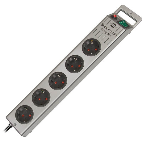 Brennerstuhl super-solid-line gniazdo 5-kierunkowe srebrne 2,5m h05vv-f 3g1,5