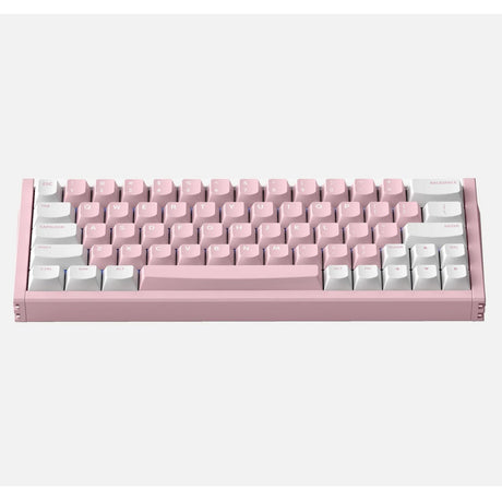 Iqunix ez63 różowy przełącznik magnetyczny do gier na klawiaturze (biały, układ amerykański (qwerty), gateron magnetyczny jade pro, 60%, rgb, klawisze pbt z podwójnym strzałem)