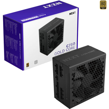 Modułowy zasilacz NZXT C750 Gold Core o mocy 750 W (czarny, 1x 12V-2x6, 2x PCIe)