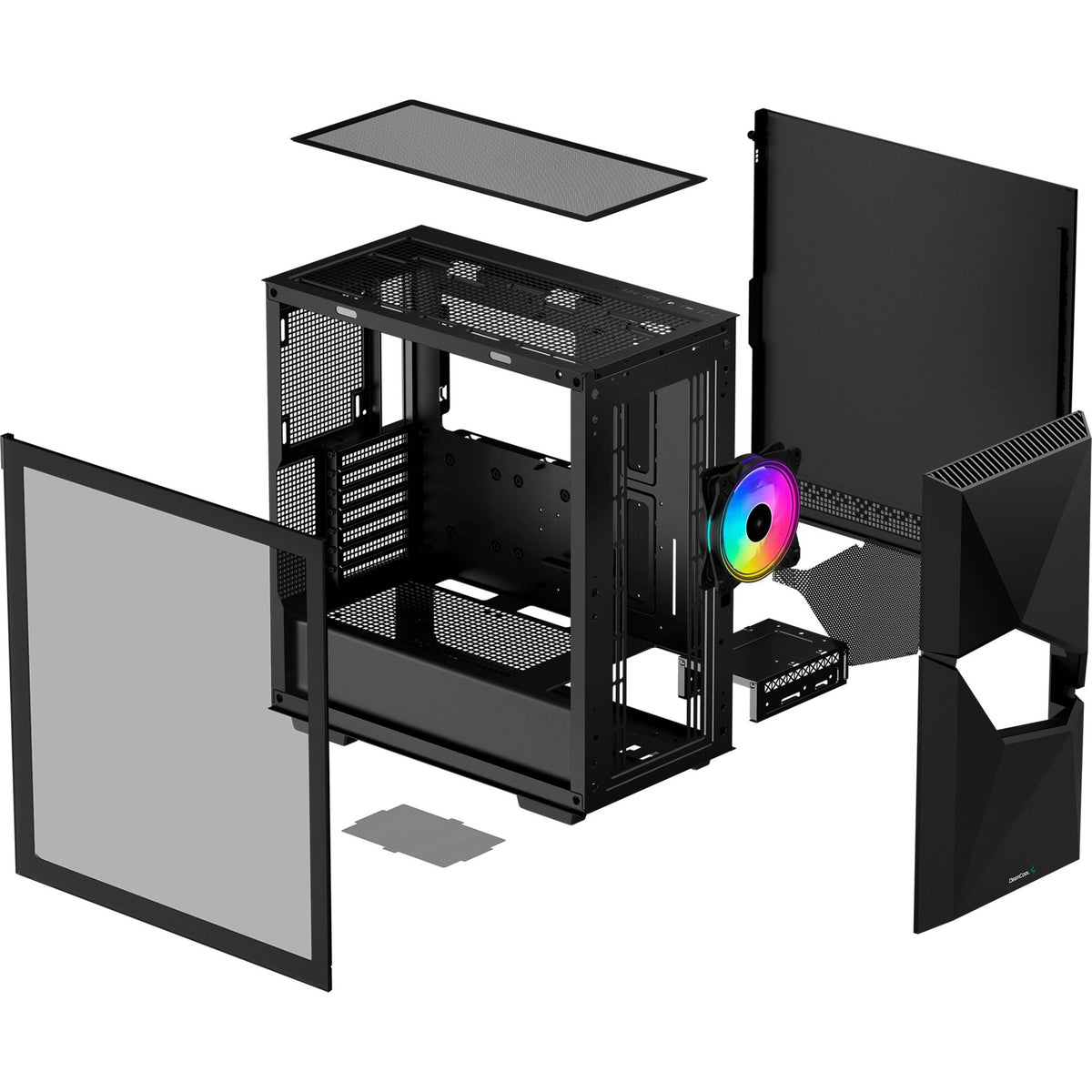 Obudowa midi tower Deepcool Cyclops (czarna | 1x USB-A | 1x USB-C | okienko)