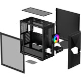 Obudowa midi tower Deepcool Cyclops (czarna | 1x USB-A | 1x USB-C | okienko)