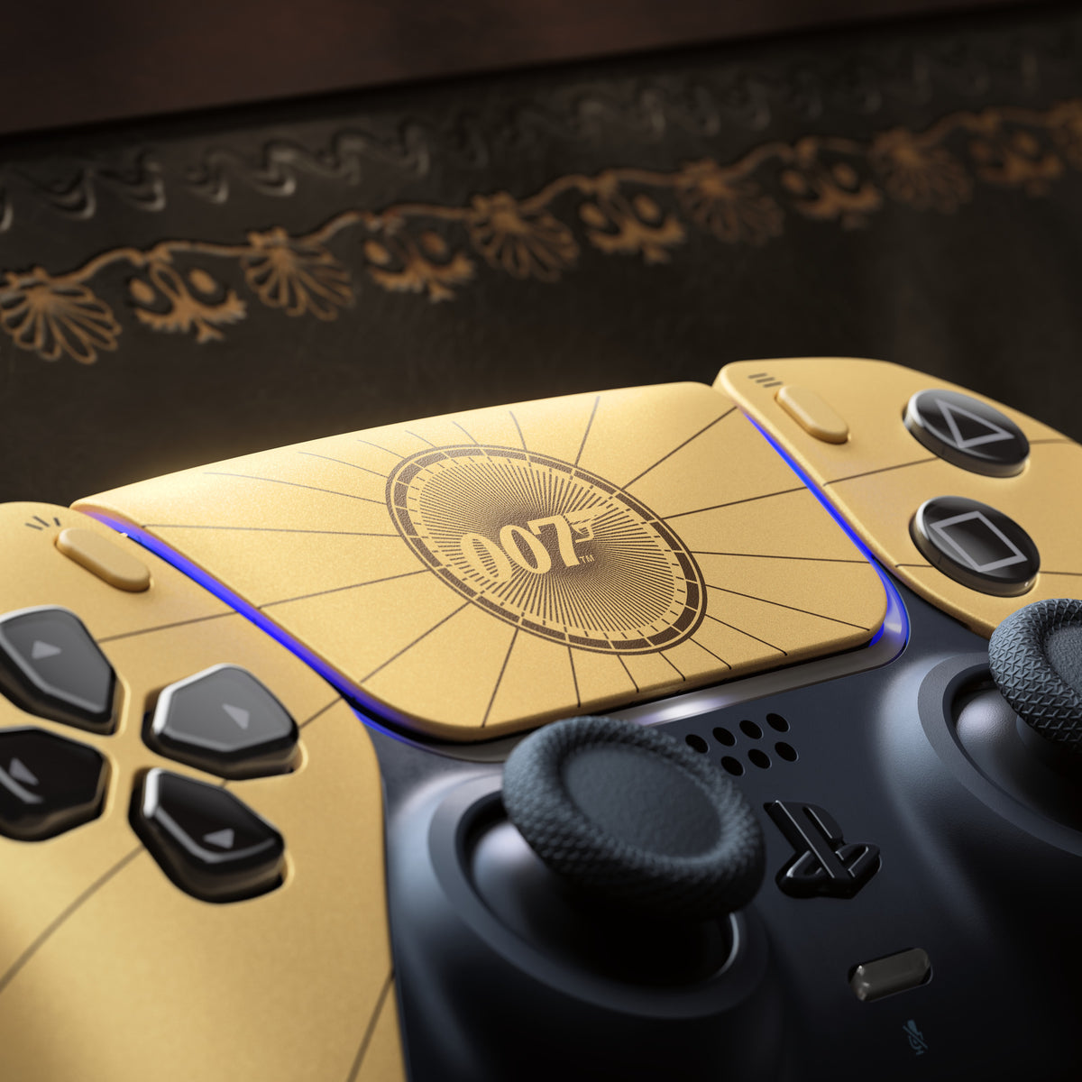 Bezprzewodowy kontroler interaktywnej rozrywki Sony Dualsense – edycja limitowana 007 First Light (złoto-czarny, do konsoli Playstation 5)