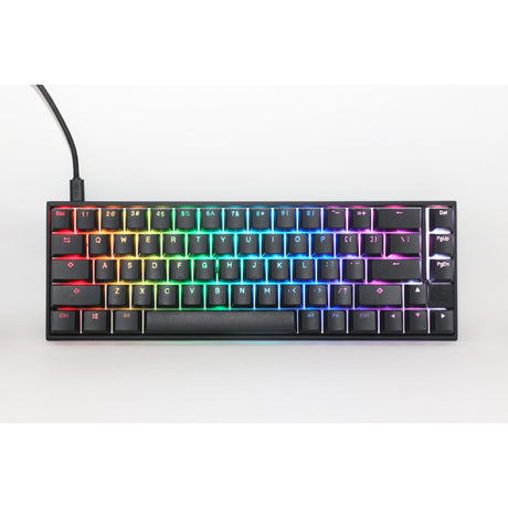 Klawiatura mechaniczna Ducky mecha pro sf rgb (czarna, układ us (qwerty), wiśnia mx cicha czerwona, 65%, diody rgb, pbt double-shot)