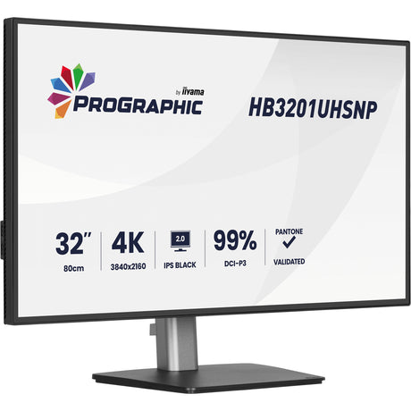 Monitor Iiyama prographic hb3201uhsnp-b1 31.5 4k UHD (czarny (matowy), hdmi, displayport, usb-c, audio)